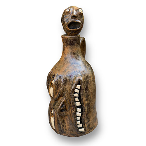Jackie Apessos 9" Watcher on the Neck Face Jug DP6039